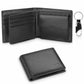Genuine Leather Wallet Men Classic Black Soft Purse Coin Pocket Credit Card Holder.