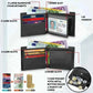 Genuine Leather Wallet Men Classic Black Soft Purse Coin Pocket Credit Card Holder.
