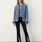 Women Jeans Jacket Butterfly Embroidery 2024 Women's Short Denim Jacket Spring And Autumn Cropped Chinese Style Retro Denim Coat