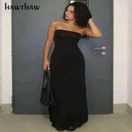 Informal Dresses-Hawthaw Women Sexy Party Club Evening Strapless.
