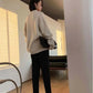  Men's Fashion Style Store High-end series!  Round neck 100% pure cashmere sweater pullover silhouette sweater women's thick loose knit