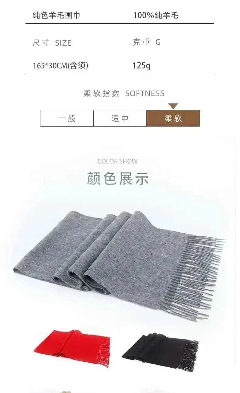 scarves- High Quality  Wool Scarf Autumn Winter Men.