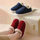 Kidmi Men Plush Fur Slippers Winter Warm Outdoor Fluffy Soft Cotton Men Boots Indoor Home Fashion Fur Cozy Furry Men Flat Shoes.