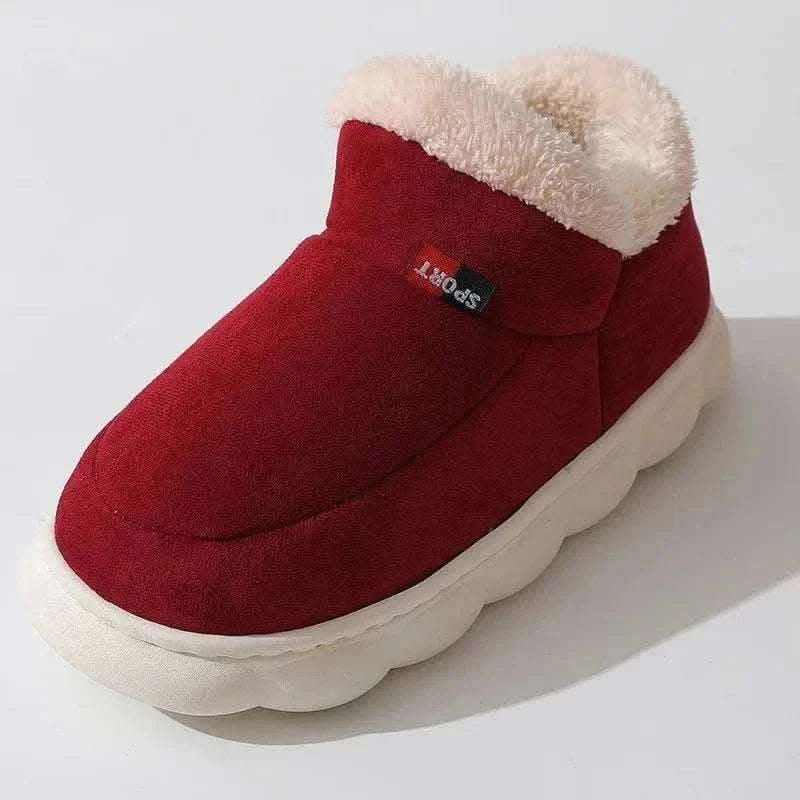 Kidmi Men Plush Fur Slippers Winter Warm Outdoor Fluffy Soft Cotton Men Boots Indoor Home Fashion Fur Cozy Furry Men Flat Shoes.