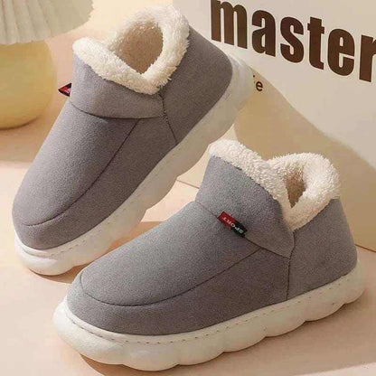  Men's Fashion Style Store A-Gray / CHINA / 40-41(fit39-40) Kidmi Men Plush Fur Slippers Winter Warm Outdoor Fluffy Soft Cotton Men Boots Indoor Home Fashion Fur Cozy Furry Men Flat Shoes