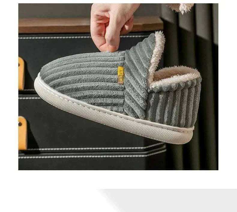  Men's Fashion Style Store Kidmi Men Plush Fur Slippers Winter Warm Outdoor Fluffy Soft Cotton Men Boots Indoor Home Fashion Fur Cozy Furry Men Flat Shoes