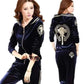 Velvet Tracksuit Women Two Piece Pants Set, ladies tracksuits uk