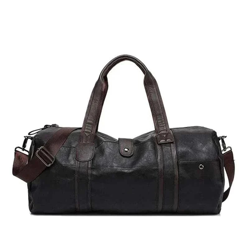 MensFashionStyleStore Black / CHINA LARGE CAPACITY LEATHER GYM BAG