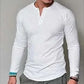 MensFashionStyleStore White / S LONG SLEEVE V-NECK COTTON T-SHIRT
