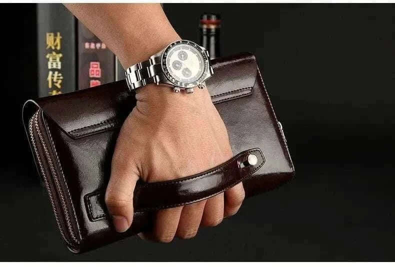 MensFashionStyleStore LUXURY GENUINE LEATHER MEN CLUTCH
