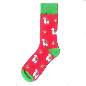MensFashionStyleStore EUR39-46 / Horse Christmas red MATCH UP COTTON SOCKS