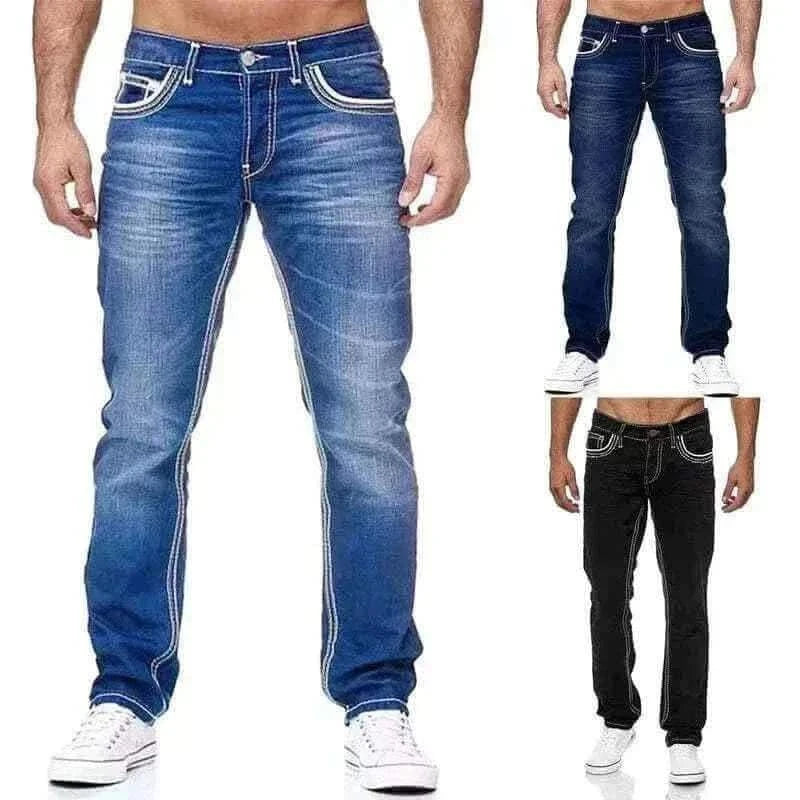 denim jeans for men Solid Pockets Stretch Denim.