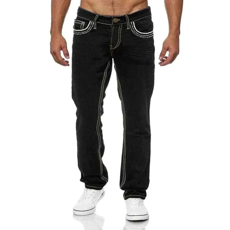 denim jeans for men Solid Pockets Stretch Denim.