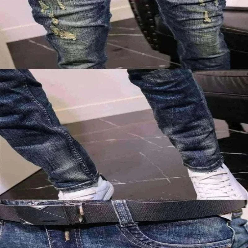denim jeans for men-slim fit jeans.