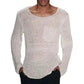 Men Sweater Men's Hollow Out Knit Sweater.