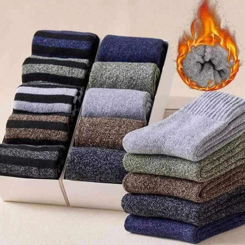 Men Thick Thermal Wool Socks Man Winter Warm Merino Wool Rabbit Solid High Quality Socks Male Cotton Casual Super Thicker Sock.