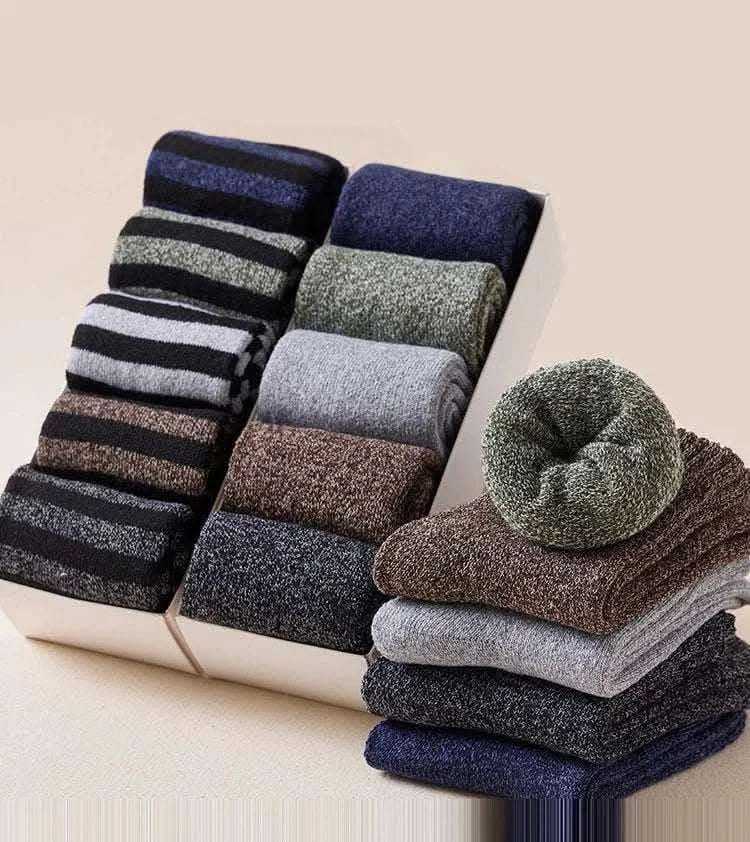 Men Thick Thermal Wool Socks Man Winter Warm Merino Wool Rabbit Solid High Quality Socks Male Cotton Casual Super Thicker Sock.