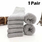  Men's Fashion Style Store Solid-grey / One size-(38-45) Men Thick Thermal Wool Socks Man Winter Warm Merino Wool Rabbit Solid High Quality Socks Male Cotton Casual Super Thicker Sock
