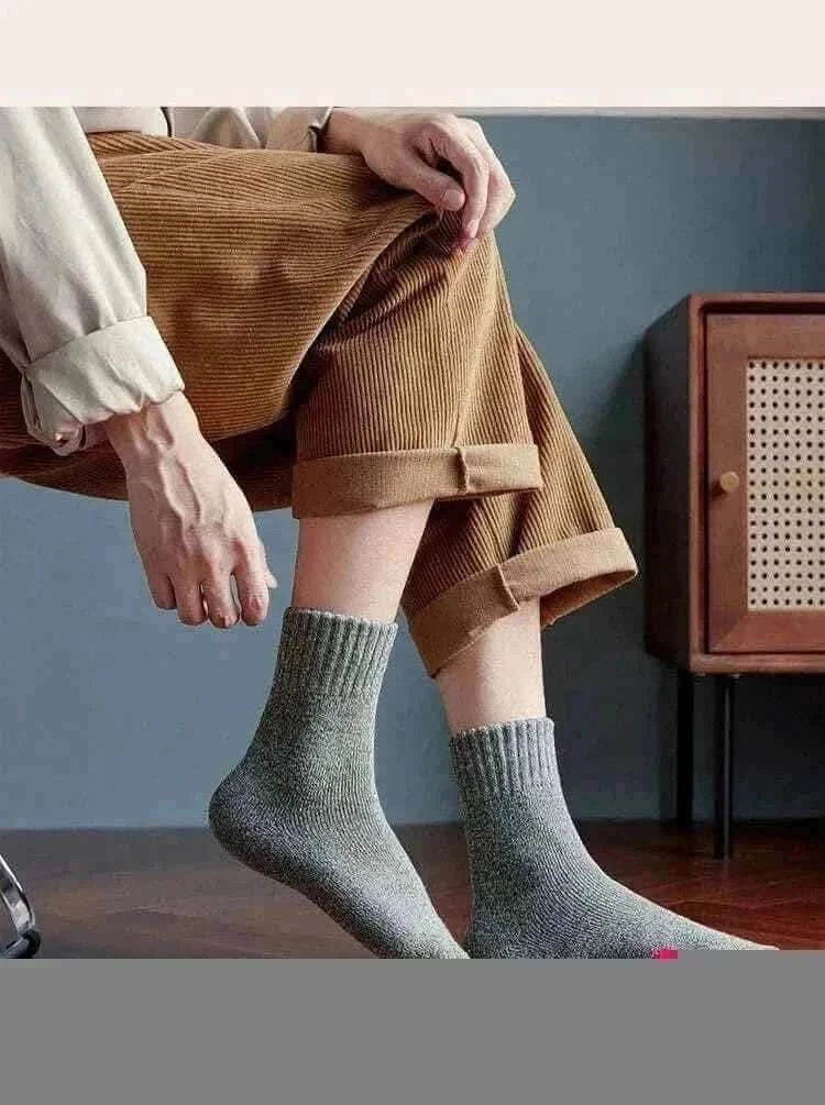 Men Thick Thermal Wool Socks Man Winter Warm Merino Wool Rabbit Solid High Quality Socks Male Cotton Casual Super Thicker Sock.