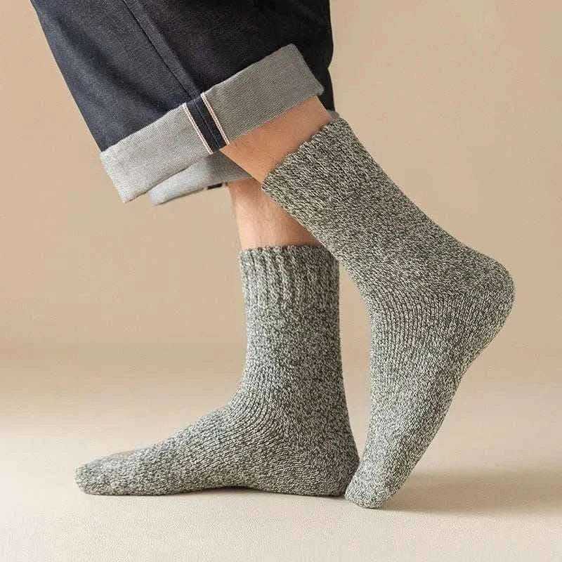 Men Thick Thermal Wool Socks Man Winter Warm Merino Wool Rabbit Solid High Quality Socks Male Cotton Casual Super Thicker Sock.