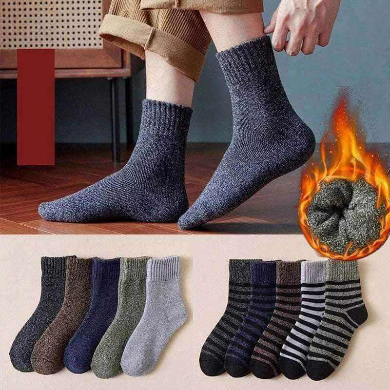 Men Thick Thermal Wool Socks Man Winter Warm Merino Wool Rabbit Solid High Quality Socks Male Cotton Casual Super Thicker Sock.