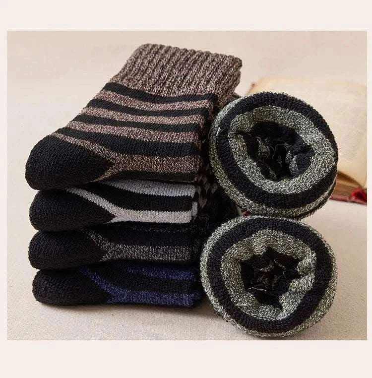  Men's Fashion Style Store Men Thick Thermal Wool Socks Man Winter Warm Merino Wool Rabbit Solid High Quality Socks Male Cotton Casual Super Thicker Sock