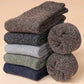 Men Thick Thermal Wool Socks Man Winter Warm Merino Wool Rabbit Solid High Quality Socks Male Cotton Casual Super Thicker Sock.