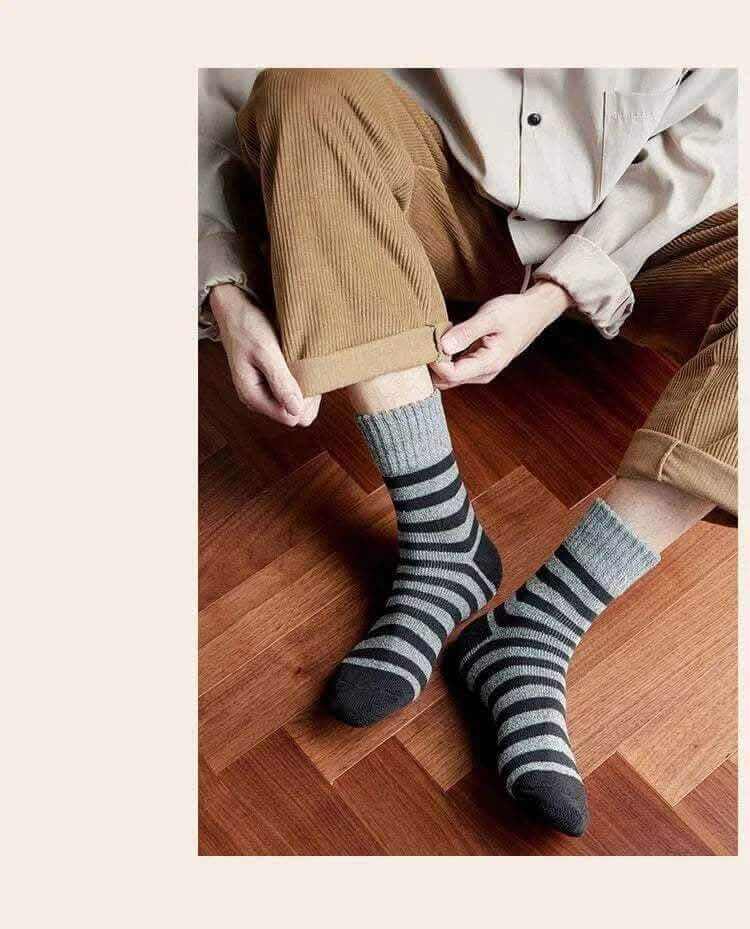  Men's Fashion Style Store Men Thick Thermal Wool Socks Man Winter Warm Merino Wool Rabbit Solid High Quality Socks Male Cotton Casual Super Thicker Sock