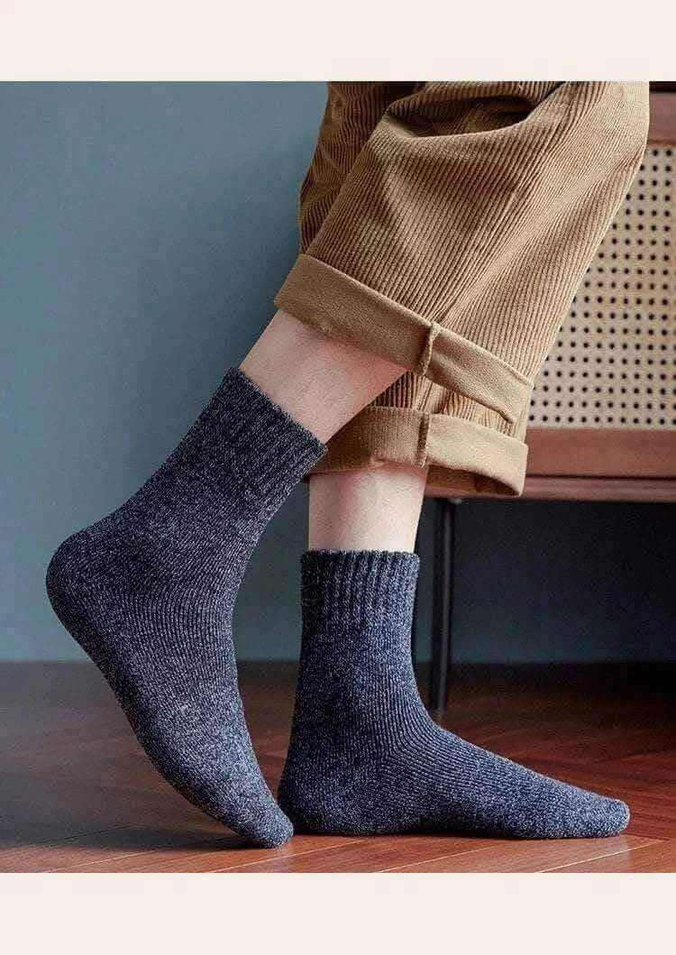 Men Thick Thermal Wool Socks Man Winter Warm Merino Wool Rabbit Solid High Quality Socks Male Cotton Casual Super Thicker Sock.