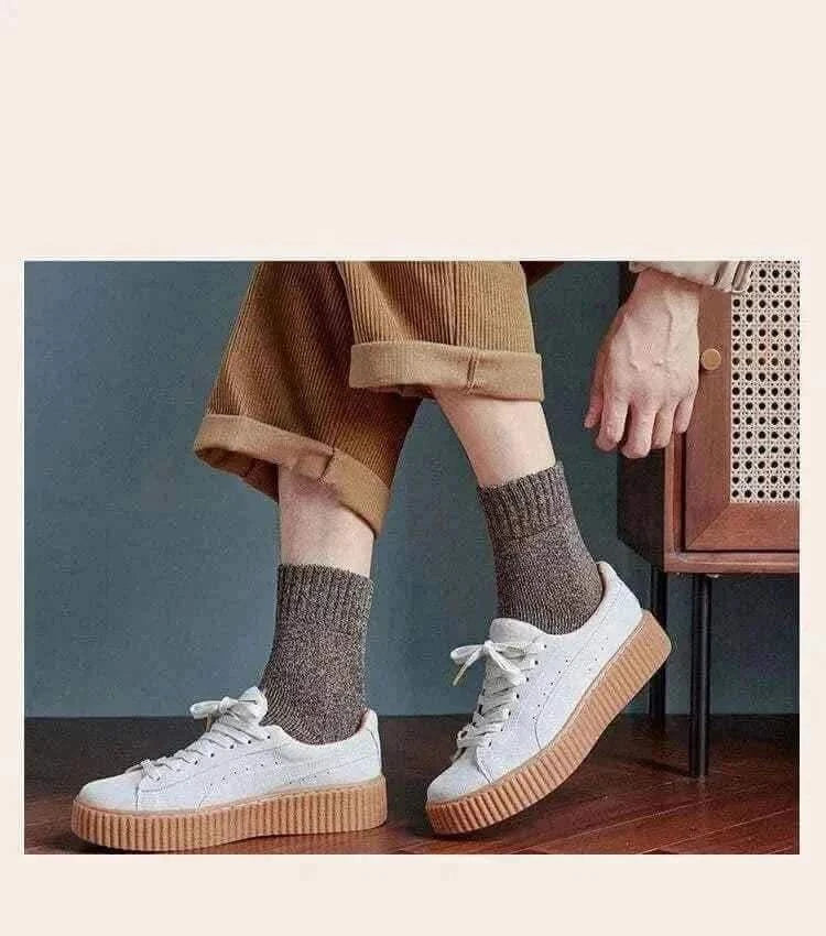 Men Thick Thermal Wool Socks Man Winter Warm Merino Wool Rabbit Solid High Quality Socks Male Cotton Casual Super Thicker Sock.