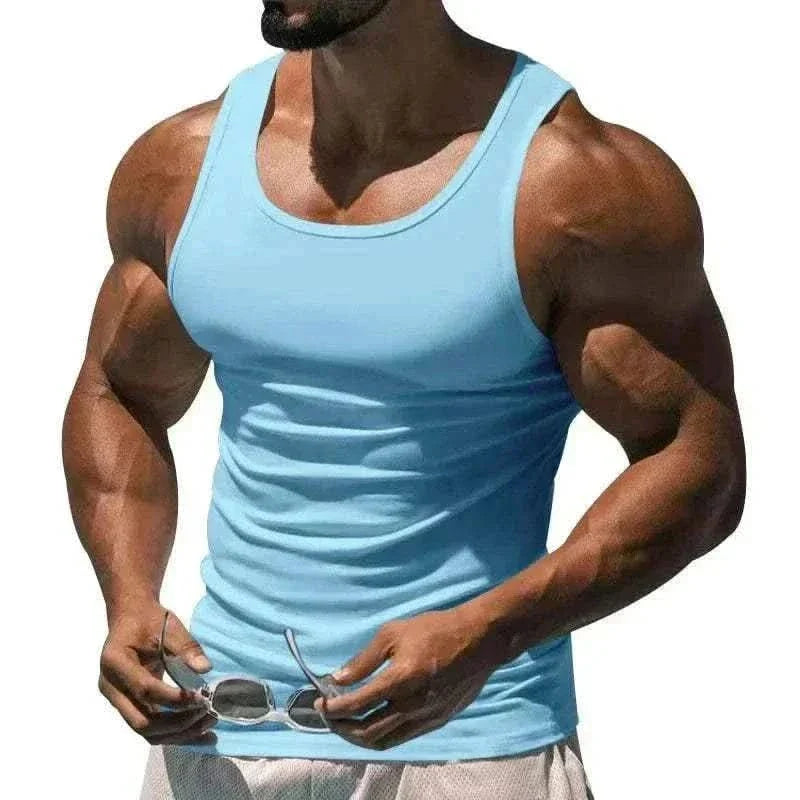  Men's Fashion Style Store Light Blue / S Men Top