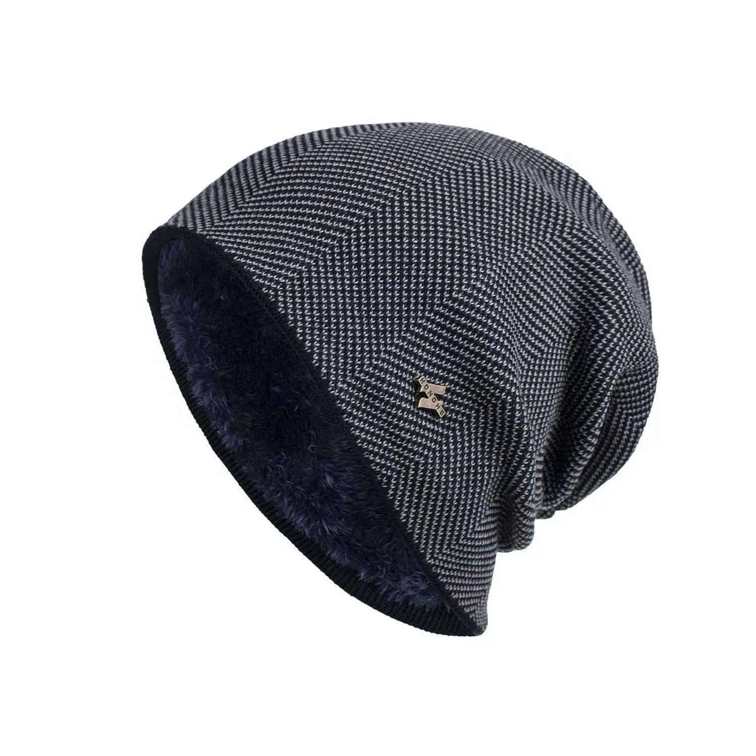 Beanie Hats Mens- Men Winter Warm Hat Adult Knitted Casual Beanies Skullies Cotton Wool Hats for Men Brand Outdoor Cap Solid Gorros.