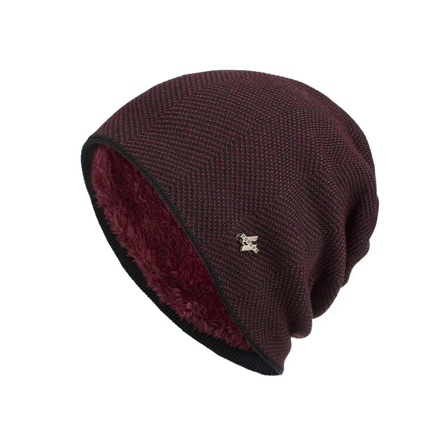 Beanie Hats Mens- Men Winter Warm Hat Adult Knitted Casual Beanies Skullies Cotton Wool Hats for Men Brand Outdoor Cap Solid Gorros.