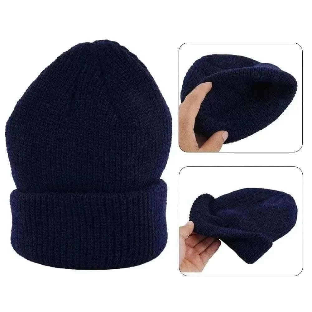 Men's Fashion Style Store Men Women Knitted Hat Beanie Skullcap Sailor Docker solid fashion Cuff Brimless Cap Rogue Melon Fur Woolen Knitted beanies hats