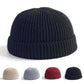 Men Women Knitted Hat Beanie Skullcap Sailor Docker solid fashion Cuff Brimless Cap Rogue Melon Fur Woolen Knitted beanies hats.