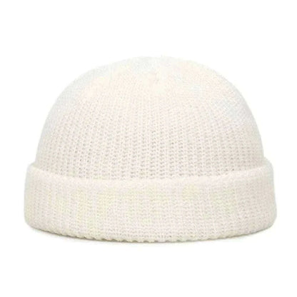 Men Women Knitted Hat Beanie Skullcap Sailor Docker solid fashion Cuff Brimless Cap Rogue Melon Fur Woolen Knitted beanies hats.