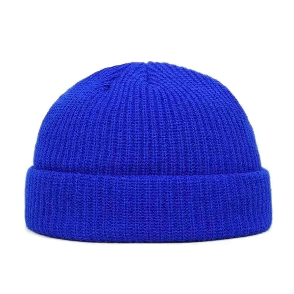 Men Women Knitted Hat Beanie Skullcap Sailor Docker solid fashion Cuff Brimless Cap Rogue Melon Fur Woolen Knitted beanies hats.