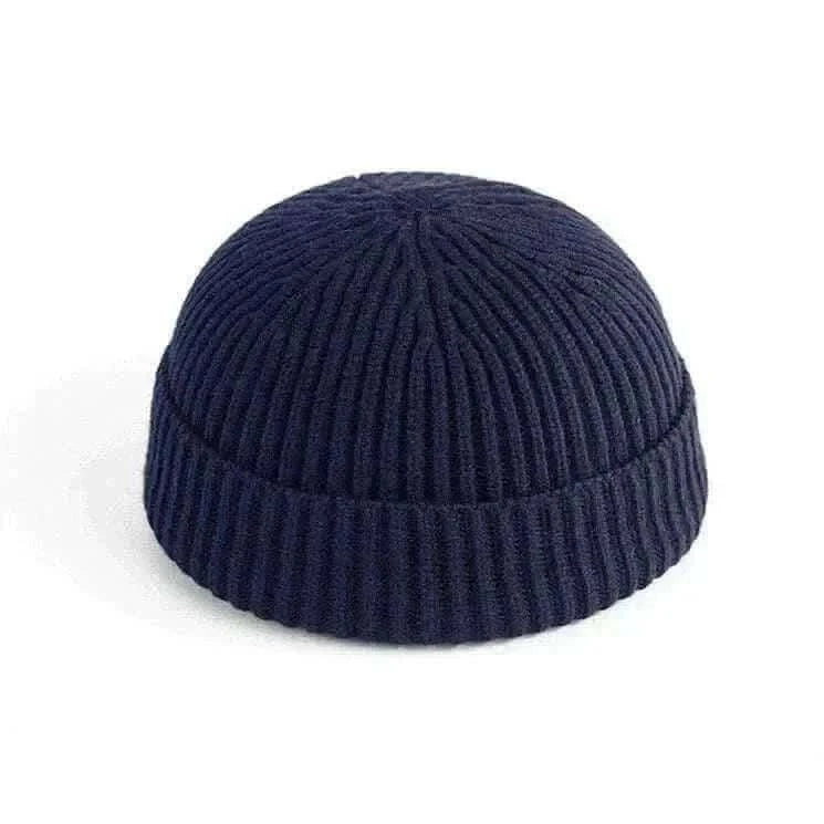 Men's Fashion Style Store Men Women Knitted Hat Beanie Skullcap Sailor Docker solid fashion Cuff Brimless Cap Rogue Melon Fur Woolen Knitted beanies hats