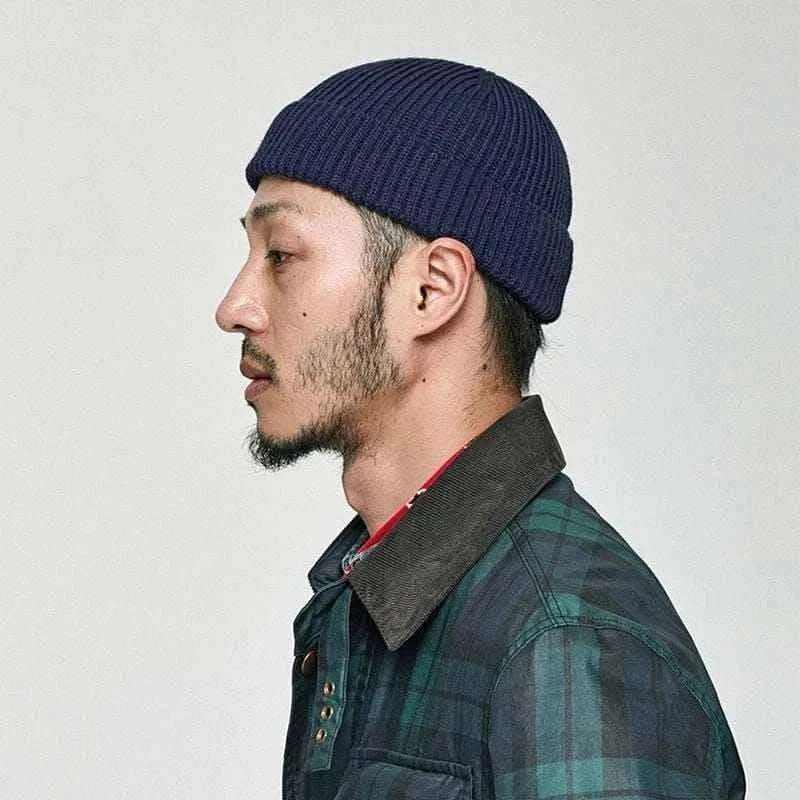 Men's Fashion Style Store Men Women Knitted Hat Beanie Skullcap Sailor Docker solid fashion Cuff Brimless Cap Rogue Melon Fur Woolen Knitted beanies hats