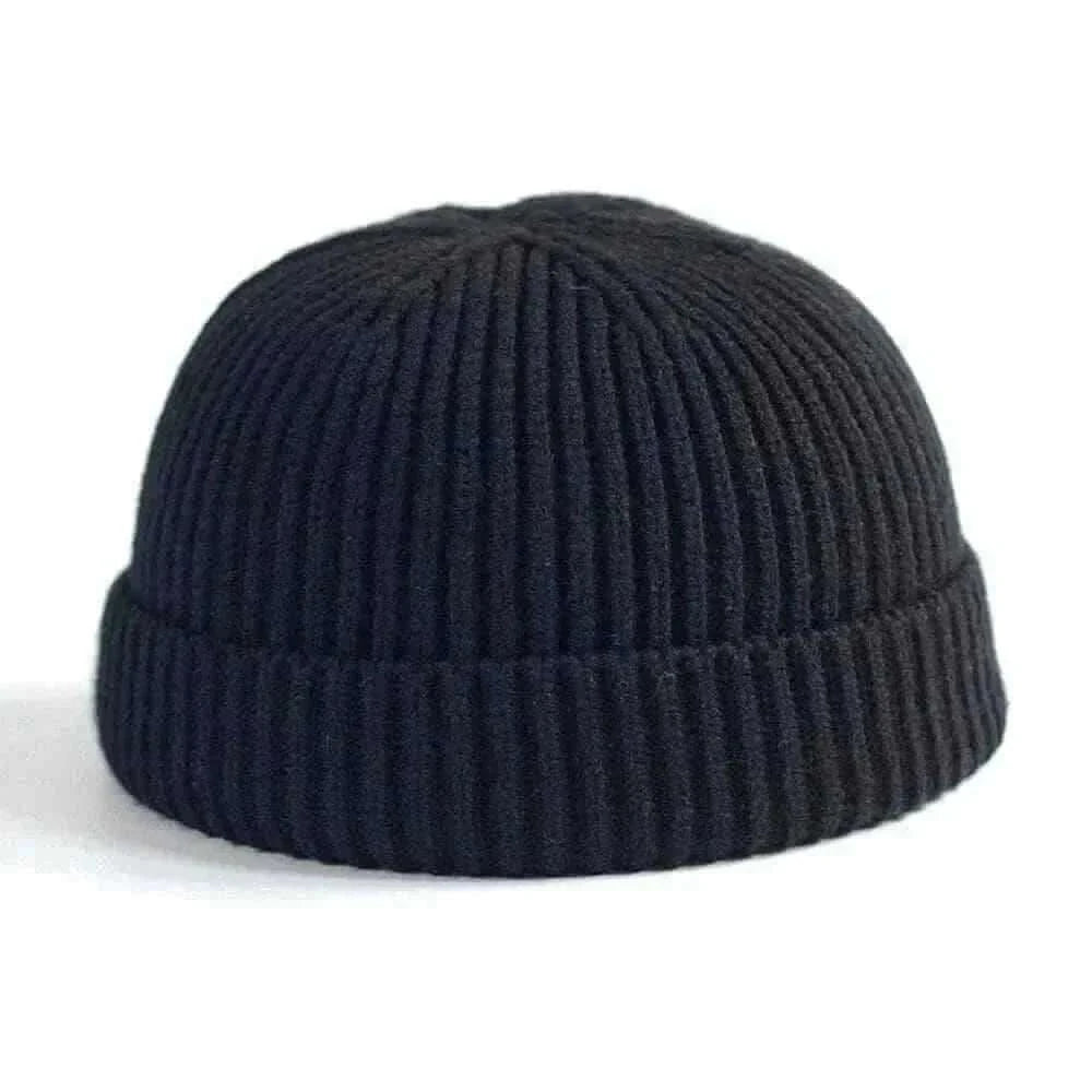 Men Women Knitted Hat Beanie Skullcap Sailor Docker solid fashion Cuff Brimless Cap Rogue Melon Fur Woolen Knitted beanies hats.