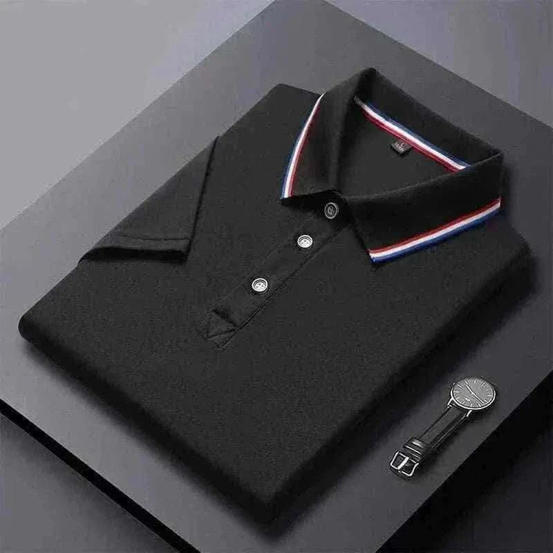  Men's Solid Color Polo Shirt