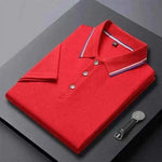  Men's Solid Color Polo Shirt