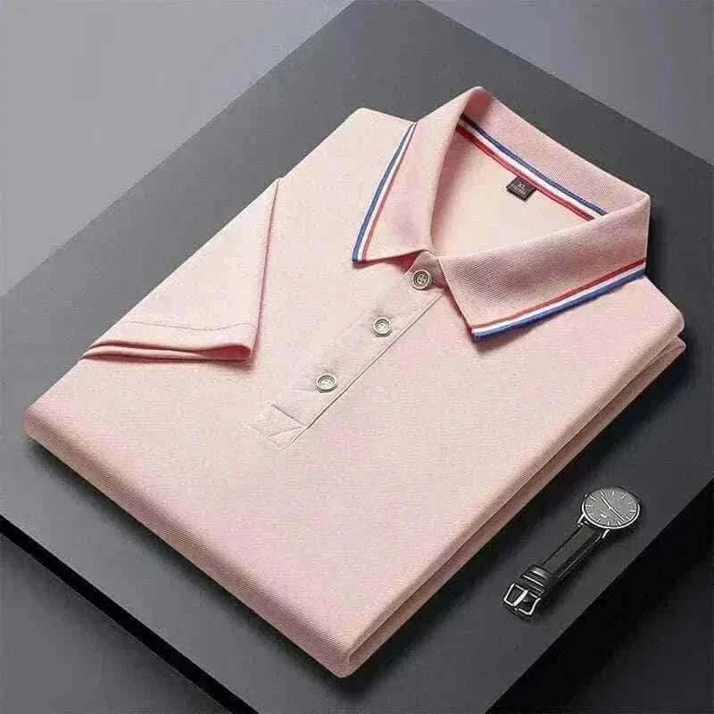  Men's Solid Color Polo Shirt