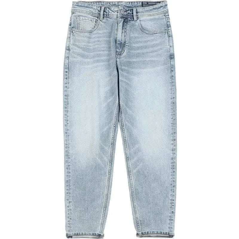 MensFashionStyleStore Mens Black Distressed Jeans Slim Fit