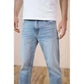 MensFashionStyleStore Mens Black Distressed Jeans Slim Fit