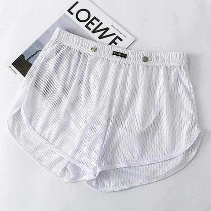 Men's Underwear Mesh Loose Arrow Pants Breathable Athletic Shorts Men's Pants Pantyhose Boxer Shorts.