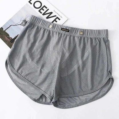 Men's Underwear Mesh Loose Arrow Pants Breathable Athletic Shorts Men's Pants Pantyhose Boxer Shorts.