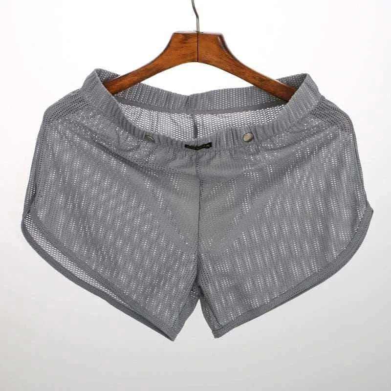 Men's Underwear Mesh Loose Arrow Pants Breathable Athletic Shorts Men's Pants Pantyhose Boxer Shorts.