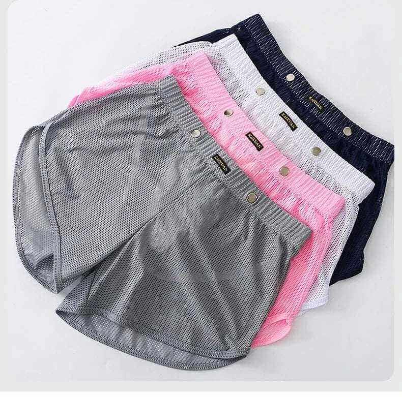 Men's Underwear Mesh Loose Arrow Pants Breathable Athletic Shorts Men's Pants Pantyhose Boxer Shorts.
