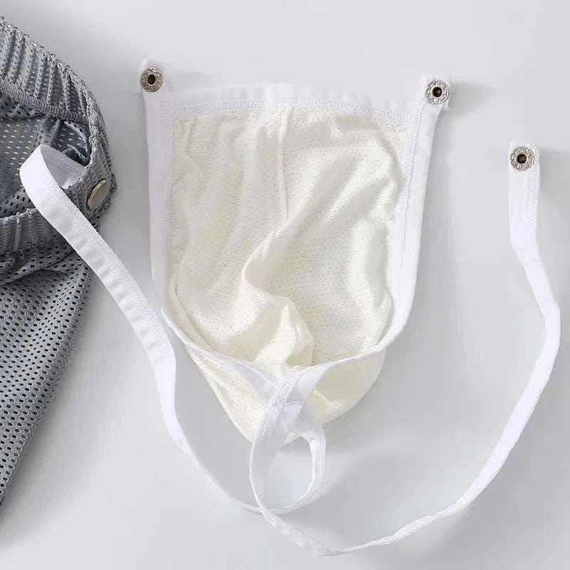 Men's Underwear Mesh Loose Arrow Pants Breathable Athletic Shorts Men's Pants Pantyhose Boxer Shorts.